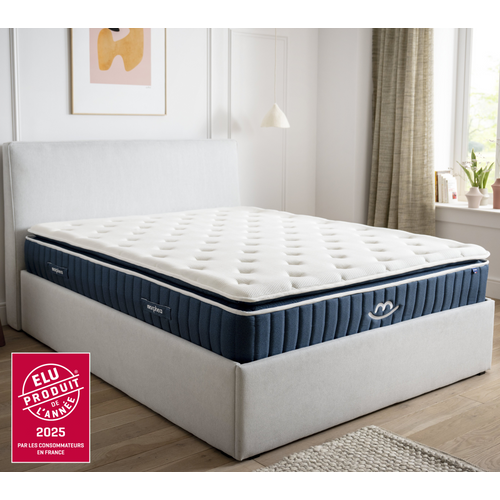 Matelas Hybride 90x200x30cm- VICTORIA -produit De L'année 2025 ®- Mémoire Forme, Ressorts