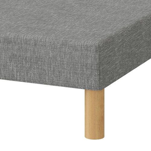 Sommier Tapissier Gris 180x200 (2x90x200) + Jeu De Pied . Fabrication Francaise.