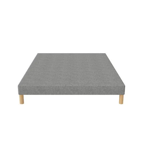 Sommier Tapissier Gris 140x190 + Jeu De Pied . Fabrication Francaise.