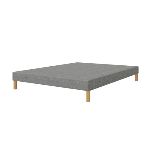 Sommier Tapissier Gris 140x190 + Jeu De Pied . Fabrication Francaise.