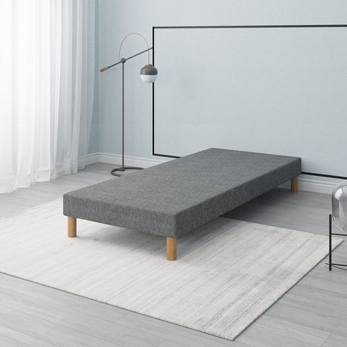 Sommier Tapissier Gris 90x200 + Jeu De Pied . Fabrication Francaise.