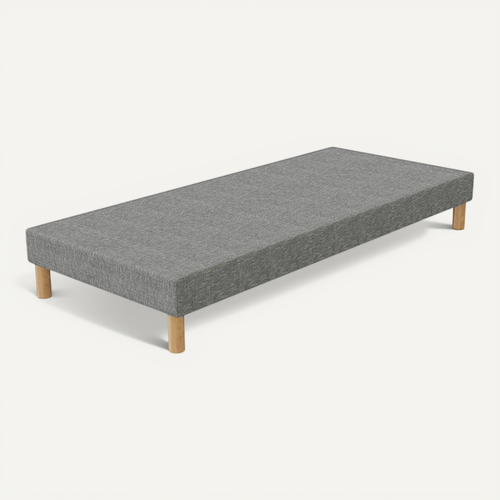 Sommier Tapissier Gris 90x200 + Jeu De Pied . Fabrication Francaise.
