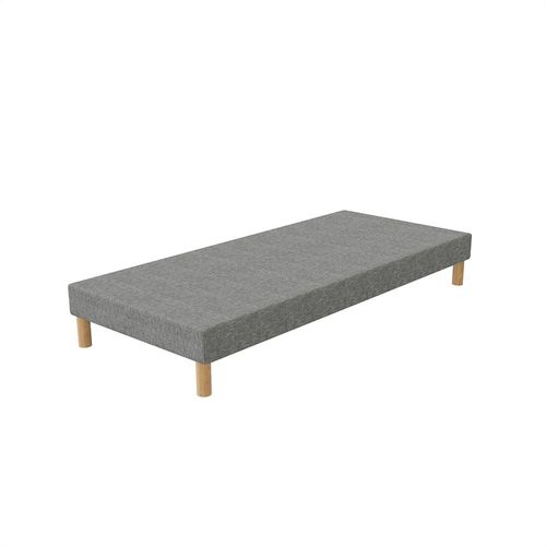 Sommier Tapissier 90x190 Gris + Jeu De Pied . Fabrication Francaise.