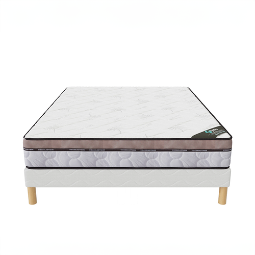Natura - Ensemble Matelas mousse et sommier 180x200 Accueil mémoire de forme Hauteur 22cm