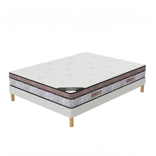 Natura - Ensemble Matelas mousse et sommier 180x200 Accueil mémoire de forme Hauteur 22cm