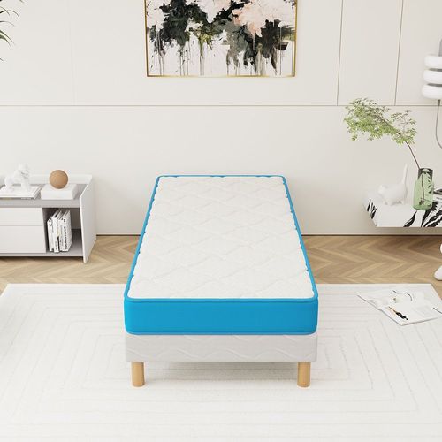 Matelas Fresh Memory 90x190 Cm Mousse Haute Résilience Hauteur 15 Cm