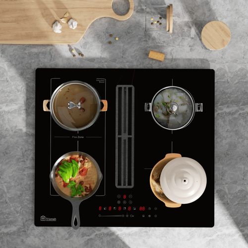 Plaque De Cuisson Induction Triomph Trcpida6000b Avec Hotte Intégrée 60cm 2 Zones + 1 Flexizone