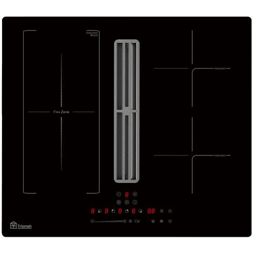 Plaque De Cuisson Induction Triomph Trcpida6000b Avec Hotte Intégrée 60cm 2 Zones + 1 Flexizone