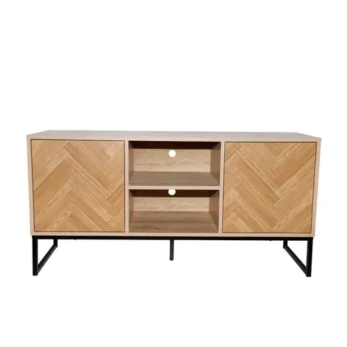 Chevron - Buffet Effet Chevron 2 Portes Et 2 Niches