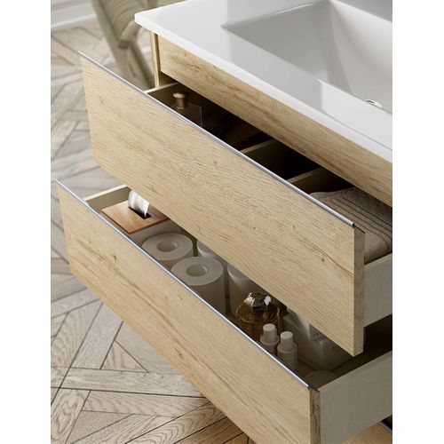 Ensemble Meuble De Salle De Bains Inglet 70cm Bambu