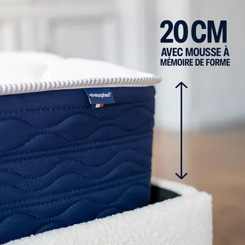 Matelas Mousse LUMEA ONE PLUS 140x190cm Accueil Mémoire De Forme Épais. 20cm