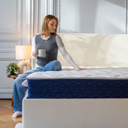 Matelas Hybride 90x190cm LUMEA INFINITE Mémoire De Forme Épais. 25cm