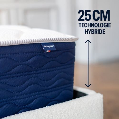 Matelas Hybride 160x200cm LUMEA INFINITE Mémoire De Forme Épais. 25cm