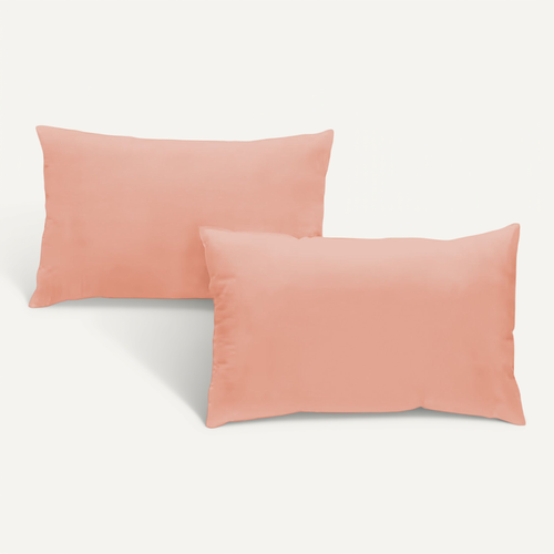 Taies D'oreillers 50x70cm - Peach Blush - Percale De Coton