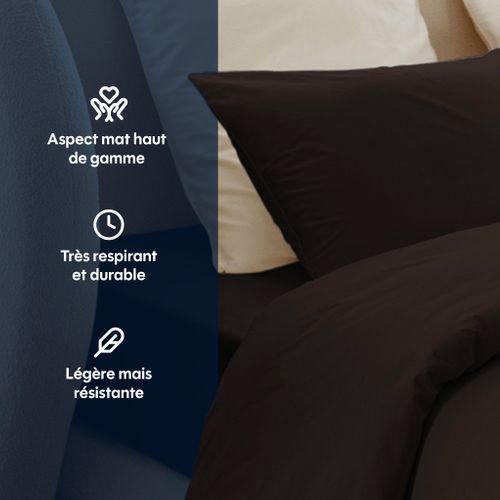 Housse De Couette 240x260cm - Blanc - Coton Lavé