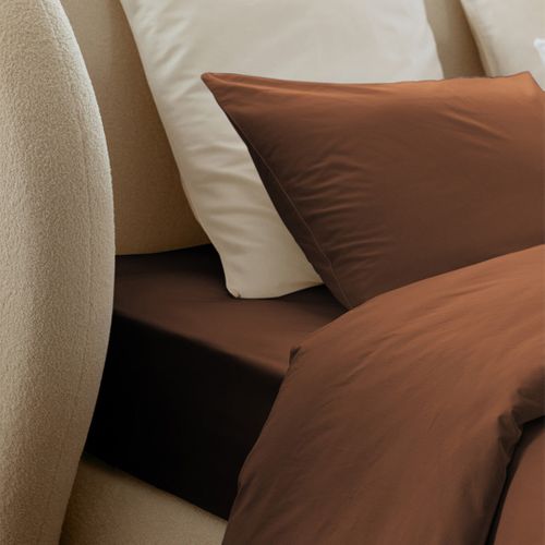 Taies D'oreillers 50x70cm - Mocca Mousse - Satin De Coton