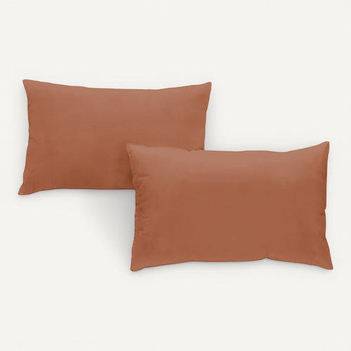Taies D'oreillers 50x70cm - Mocca Mousse - Satin De Coton