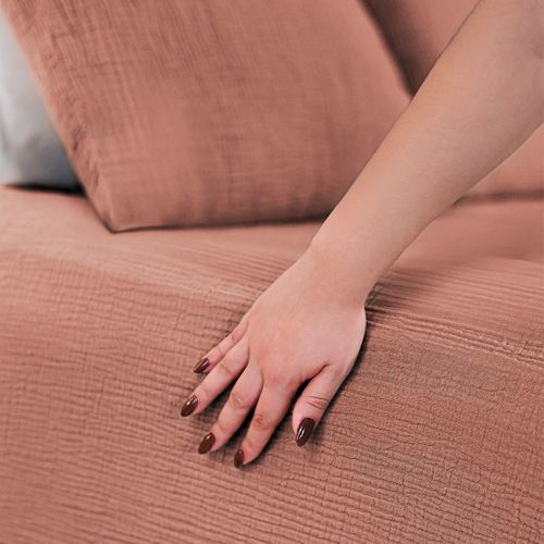 Housse De Couette 240x260cm - Mocca Mousse - Gaze De Coton