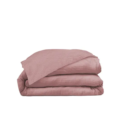 Housse De Couette 240x260cm - Peach Blush - Gaze De Coton