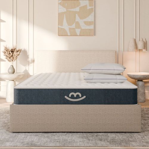 Matelas Hybride Et Oreillers Moelleux 70x190cm épais 22cm Et Oreillers 50x70cm