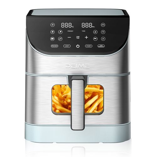Airfryer  6 L 1500 W 10 Programmes Avec Fenêtre De Cuisson – Inox