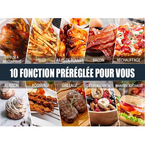 Airfryer  6 L 1500 W 10 Programmes Avec Fenêtre De Cuisson – Inox