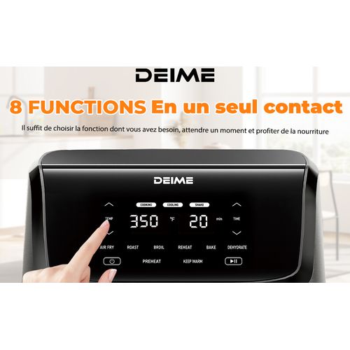 Airfryer 7 L 1800 W 10 Programmes Écran Tactile – Noir