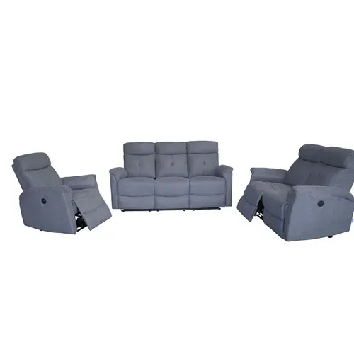 Canapé 2 Places Relax électrique Gris Lucas