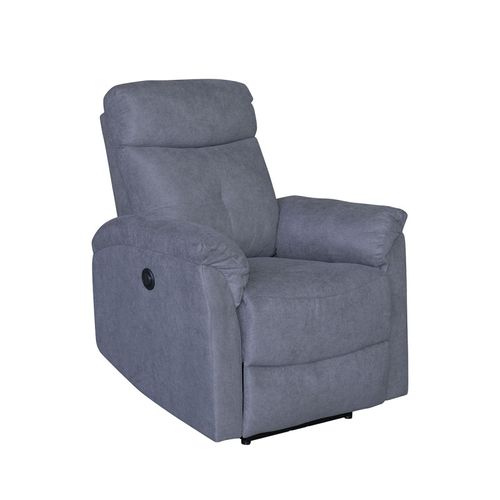 Fauteuil 1 Place Relax électrique Gris Lucas