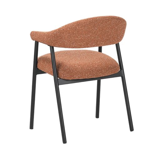 Chaise Repas Mathia Terracotta Structure Noir