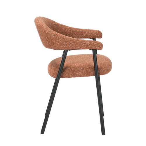 Chaise Repas Mathia Terracotta Structure Noir