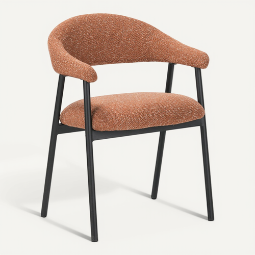 Chaise Repas Mathia Terracotta Structure Noir