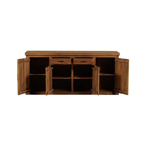 Buffet 200 Cm 4 Portes 2 Tiroirs Manguier Massif Ruv