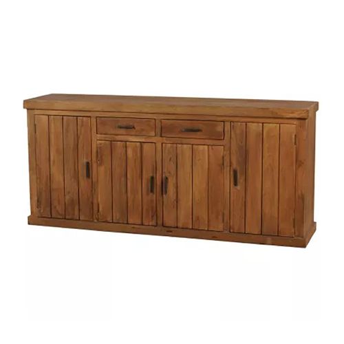 Buffet 200 Cm 4 Portes 2 Tiroirs Manguier Massif Ruv