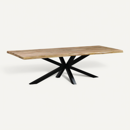 Table À Manger 220 X 110 Cm Théo Manguier Pied Métal