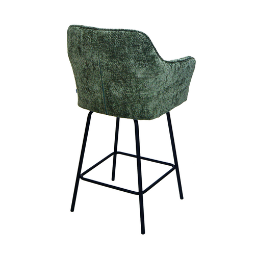 Tabouret De Bar Zoé Tissu Chenille Vert
