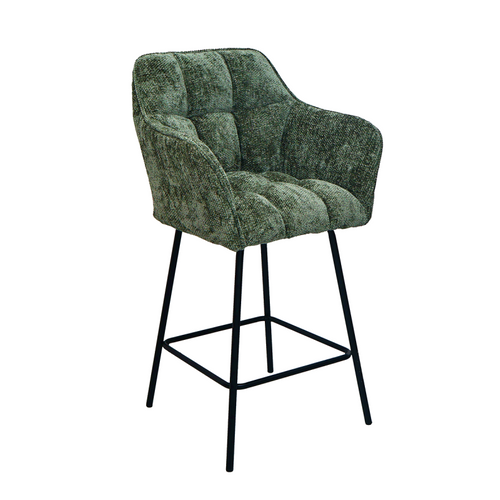 Tabouret De Bar Zoé Tissu Chenille Vert
