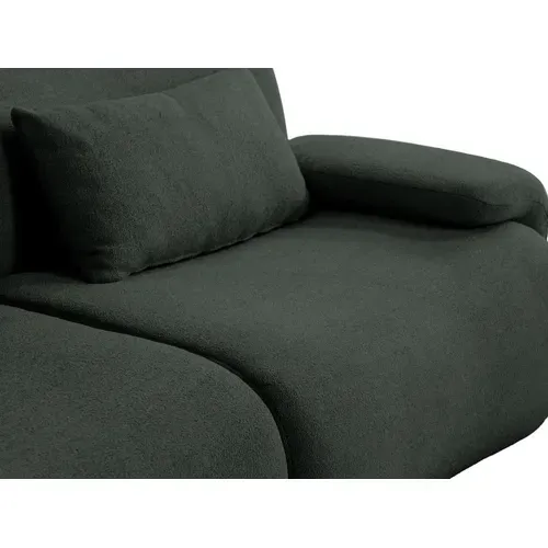 Canapé Droit Compressé Sofatime 3 Places Tissu Fine Bouclette Vert Foret