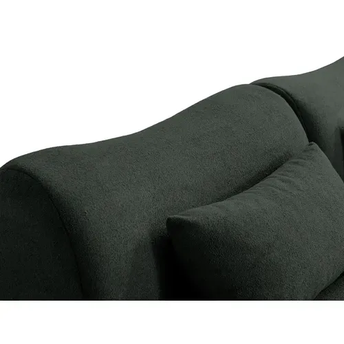 Canapé Droit Compressé Sofatime 3 Places Tissu Fine Bouclette Vert Foret