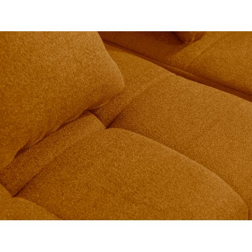 Canapé D'angle Compressé Sofabulous 4 Places Tissu Fine Bouclette Brun Cannelle