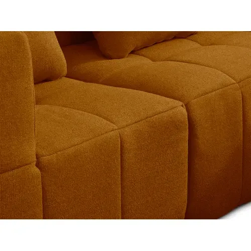 Canapé D'angle Compressé Sofabulous 4 Places Tissu Fine Bouclette Brun Cannelle