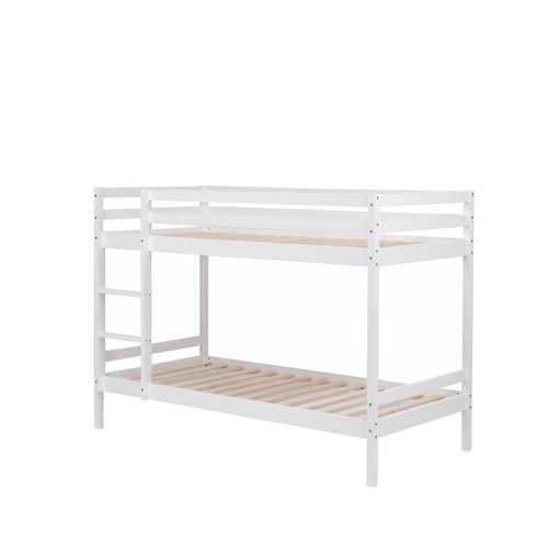 Lit Superposé En Bois 90x190cm Couleur Blanc