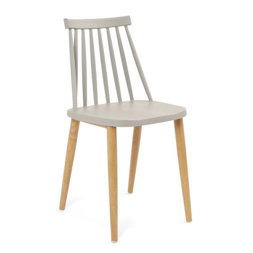 Lot 4 Chaises Scandinaves De Cuisine Design, Siège Plastique Souple