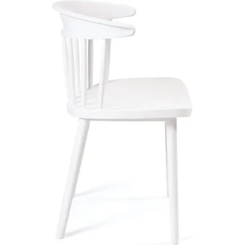 Lot 2 Chaises Cuisine à Barreaux Windsor Western, Plastique Souple Large Assise Dia (blanc)