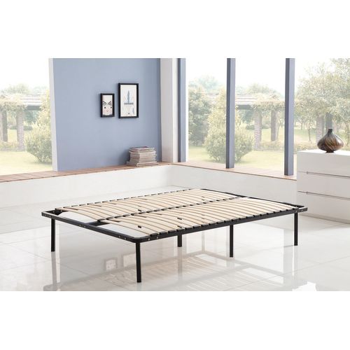 Sommier à Lattes 140x190 Cm Sur Pieds Pour Lit 2 Places