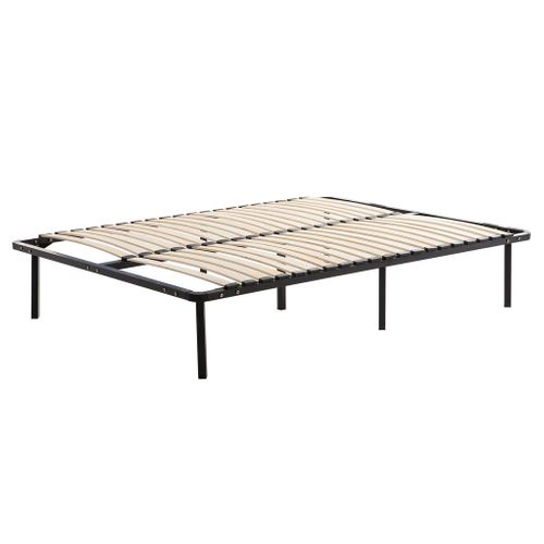 Sommier à Lattes 140x190 Cm Sur Pieds Pour Lit 2 Places