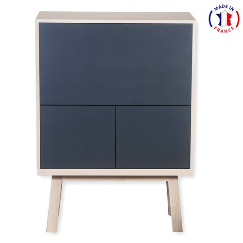 Bureau Secrétaire Avec Rangement De 90 Cm De Large, En Frêne