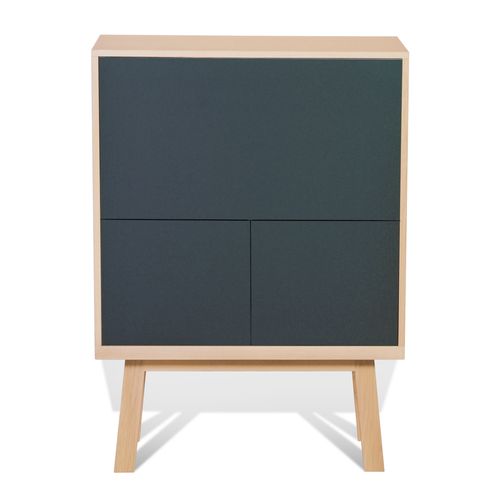 Bureau Secrétaire Avec Rangement De 90 Cm De Large, En Frêne
