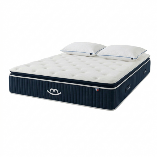 Pack Douceur - Matelas Hybride 140x200cm Mémoire De Forme et Oreillers Fluffy 60x60cm