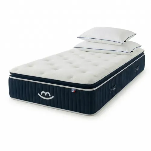 Pack Douceur - Matelas Hybride 90x190cm Mémoire De Forme et Oreillers Fluffy 50x70cm